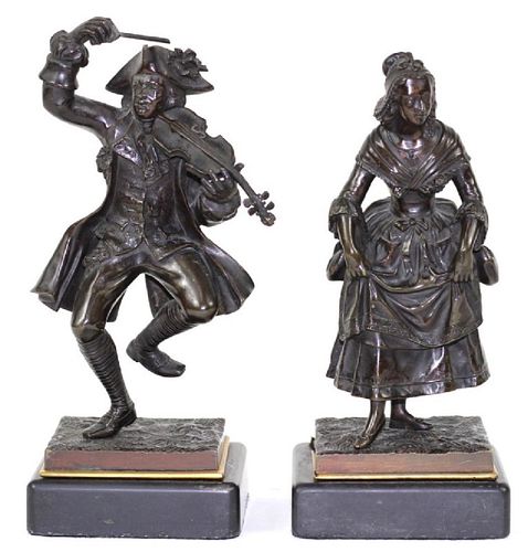Pair of French Bronze Sculptures