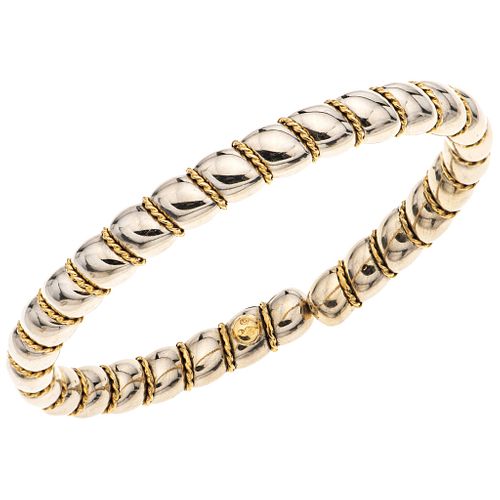 BRACELET. 18K WHITE AND YELLOW GOLD