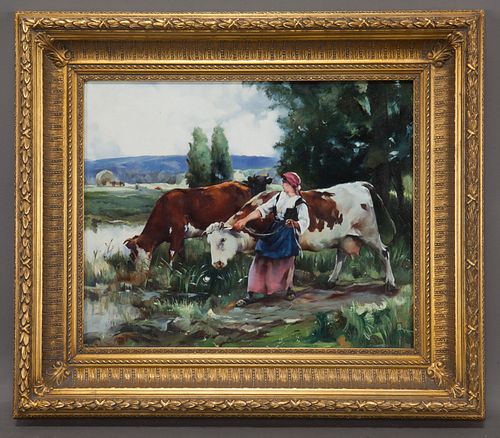 Russian oil painting on canvas, depicting a