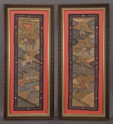 Pr. Chinese Qing kesi panels,