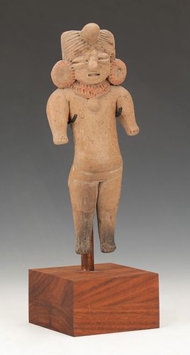 Pre-Columbian Michoacan Pottery Figure, Ht. 7"
