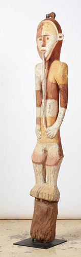 African Fang Style Ancestor Figure, Ht. 70"