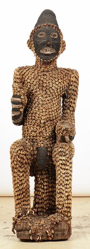 African Bamileke Lefem Figure, Cameroon, Ht. 50.5"