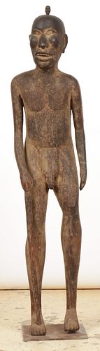 African Chikunda Wood Figure, Ethiopia (Gona), Ht. 52"