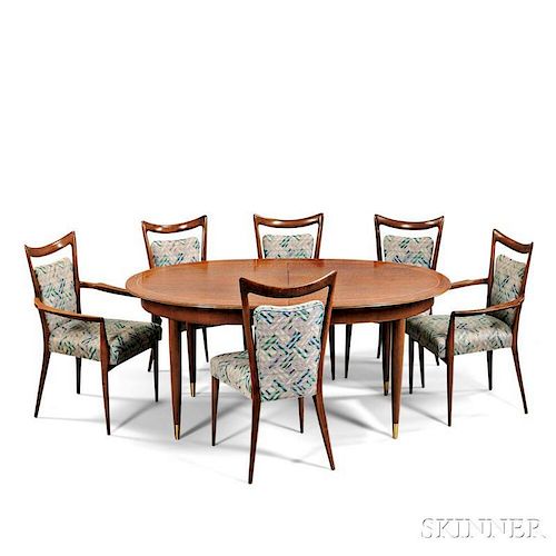 Melchiorre Bega (1898-1976) Dining Chairs; and a Table