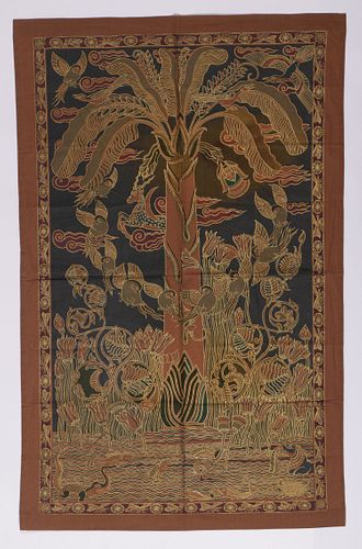 Palampore "Tree of Life" Hanging, India, Late 20th C.