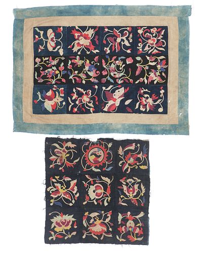 2 Antique Miao Coverlet Textiles