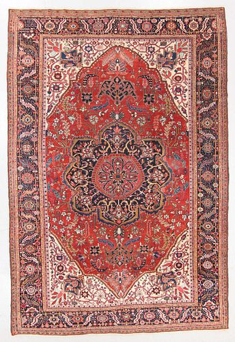 Antique Heriz Rug, Turkey: 9'7'' x 14'4''