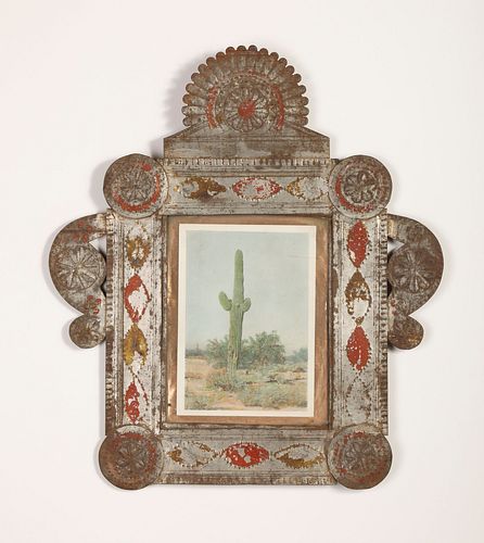 Tin Frame with Photograph, ca. 1885-1910