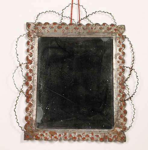 Tin Frame with Mirror, ca. 1880