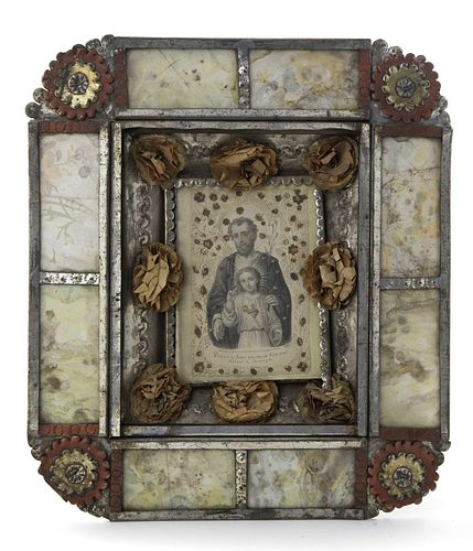 Tin Recessed Frame with Glass Panels
, ca. 1875