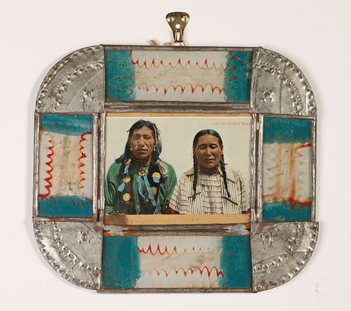 Tin Frame with Little Red Cloud Postcard, ca. 1900