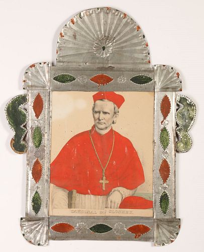 Tin Frame with Cardinal Print
, ca. 1885