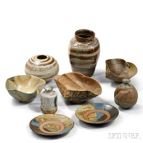 Nine Mikoto Yabe (1947-2005) Ceramic Items