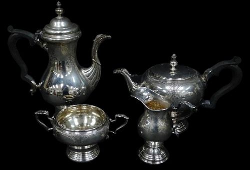 Four Piece Royal Irish Co. Sterling Silver Tea Set