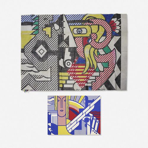After Roy Lichtenstein, Weaving Cartoon for Roy Lichtenstein's Amerind Landscape Tapestry
