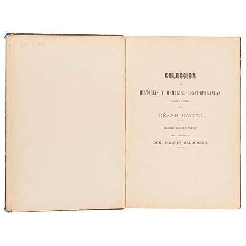 Chevalier, Michel. Méjico Antiguo y Moderno. Madrid, 1870. First edition. 3 lithographs.
