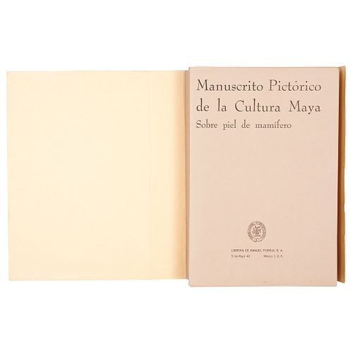 Porrúa, Manuel (Editor). Manuscrito Pictórico de la Cultura Maya, sobre la Piel de Mamífero. México, 1957. Edition of 500 copies.