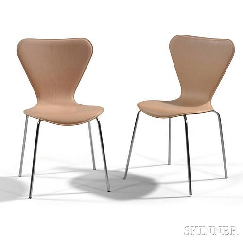 Two Arne Jacobsen Series Seven Chairs