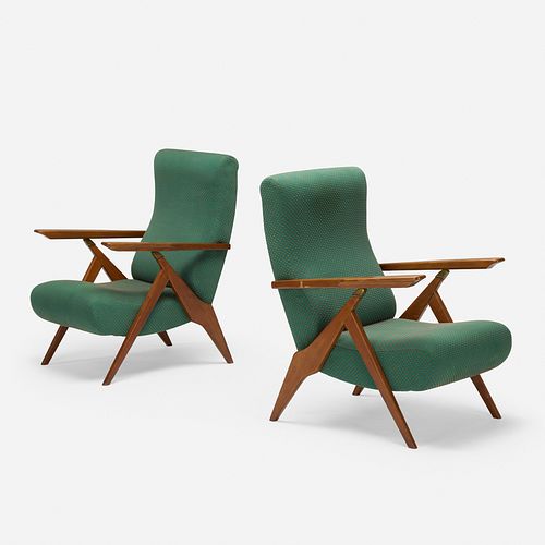 Antonio Gorgone, lounge chairs, pair