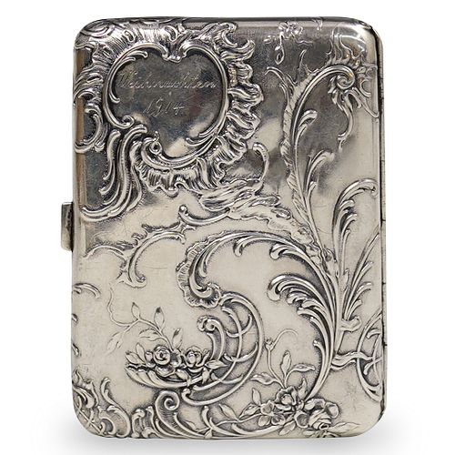 German 800 Silver Art Nouveau Cigarette Case