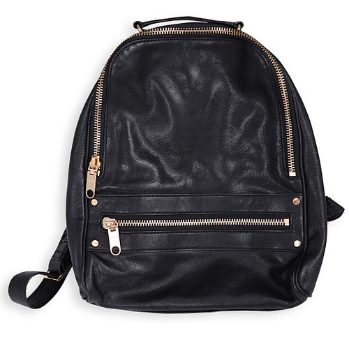 Milly Black Leather Backpack