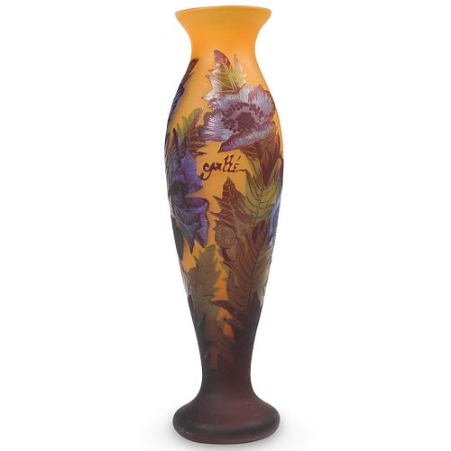 Galle Style Art Glass Vase