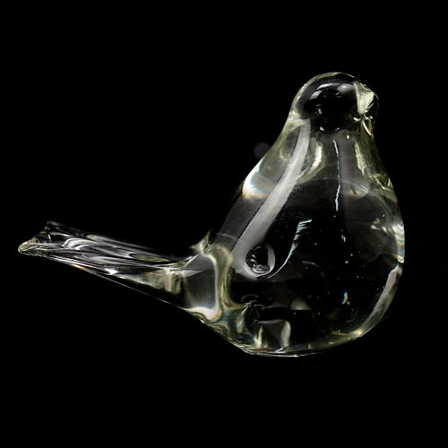 Lalique Style Bird Paperweight