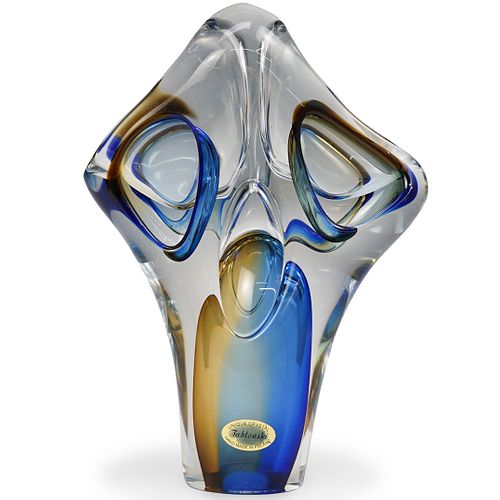 Adam Jablonski Art Glass Sculpture Vase