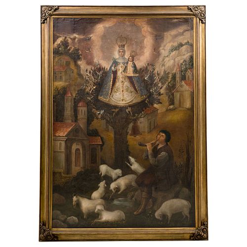 Our Lady of Aranzazu. Mexico. 18th Century. Oil on canvas.