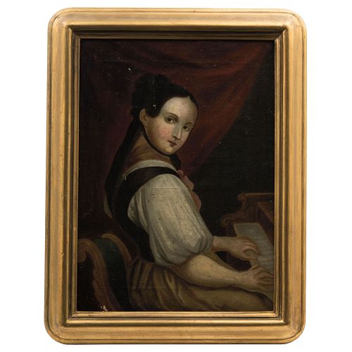 St. Cecilia(?). 19th Century. Oil on canvas.
