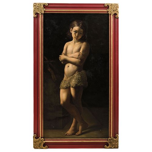 St. John the Baptist.19th Century. Oil on canvas. Inspired on the original work by Jean Auguste Dominique, Museo de San Carlos.