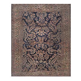 Tapete. Persina, siglo XX. Estilo Tabriz Imperial. Anudado a mano en fibras de lana y algodón. 362 x 263 cm