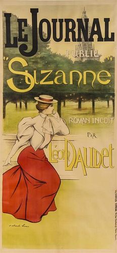 * E. Charle Lucas, (French, 19th Century), Le Journal, Suzanne par Leon Daudet, 1897