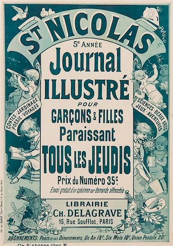 * Jules Cheret, (French, 1836-1932), St. Nicolas: Journal Illustre