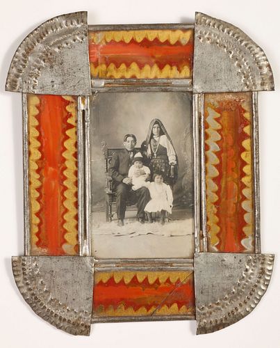 Tin Frame with Photograph, ca. 1890