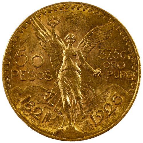 Mexico: 1925 50 Pesos Gold Coin