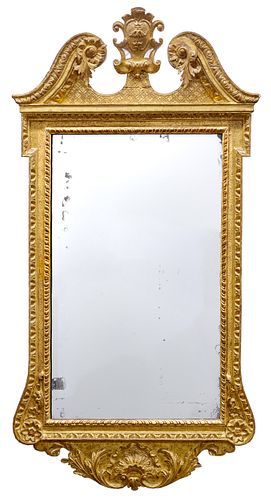 English George I Carved and Gilt Pier Mirror