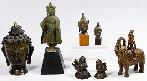 Asian Metal Figurine Assortment