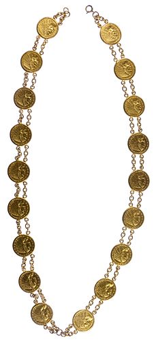 US Indian $2 1/2 Gold Coin Necklace
