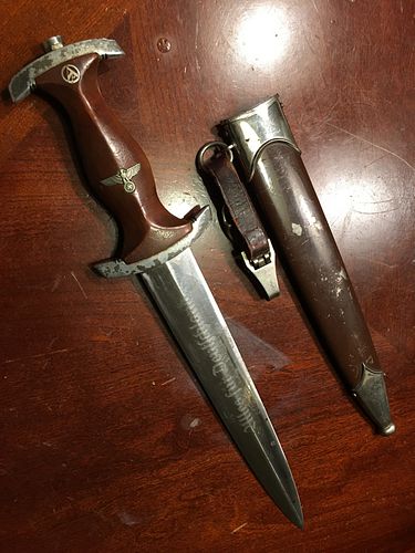 OLD Nazi German RZM SA Dagger with hanger, marked M7/36