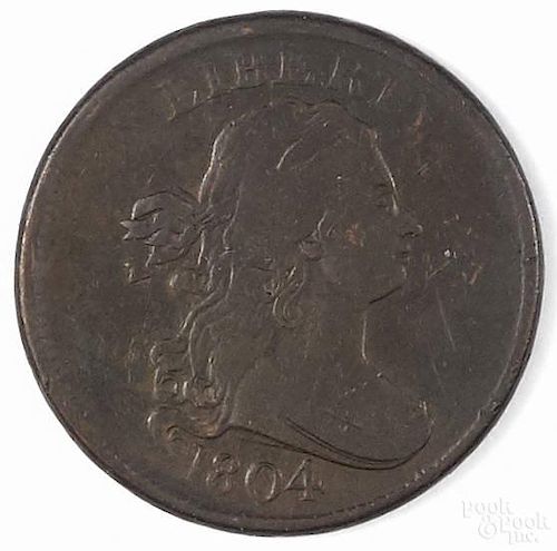 Half cent, 1804, VG-F.