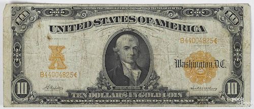 Ten dollar gold certificate, series 1907, G.
