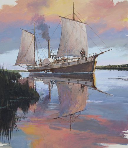 John Swatsley (B. 1937) "Steamboat New Orleans"