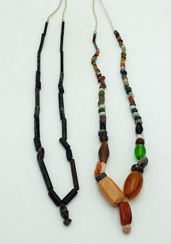 (2) Necklaces w Assorted Roman, Indus Valley Beads