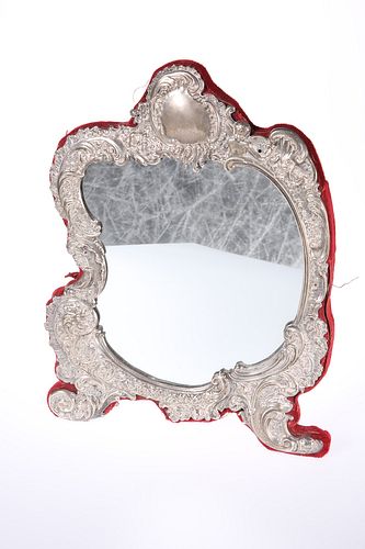 A LATE VICTORIAN SILVER EASEL MIRROR, GOLDSMITHS & SILVERSMITHS COMPANY, LO