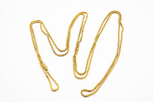 A PINCHBECK NECKLACE CHAIN, formed of small beaded links on integral tongue