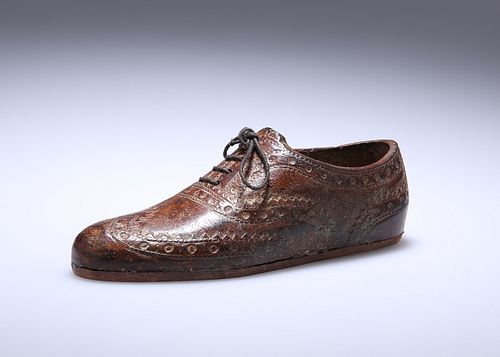 A COLD-PAINTED BRONZE MODEL OF A BROGUE, c. 1900, realistically modelled, w