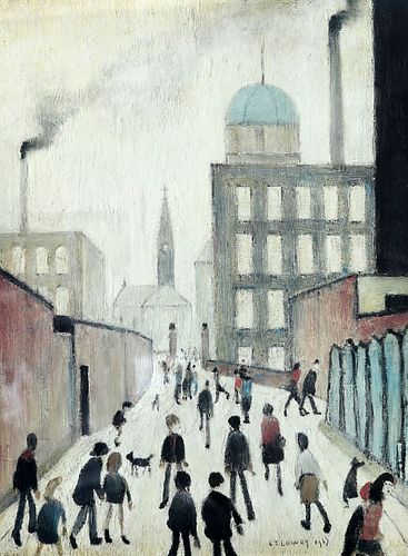 LAURENCE STEPHEN LOWRY (1887-1976), MRS SWINDELLS' PICTURE, signed in penci