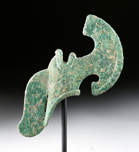 Bactrian Copper Axe Head, Crescent-Shaped